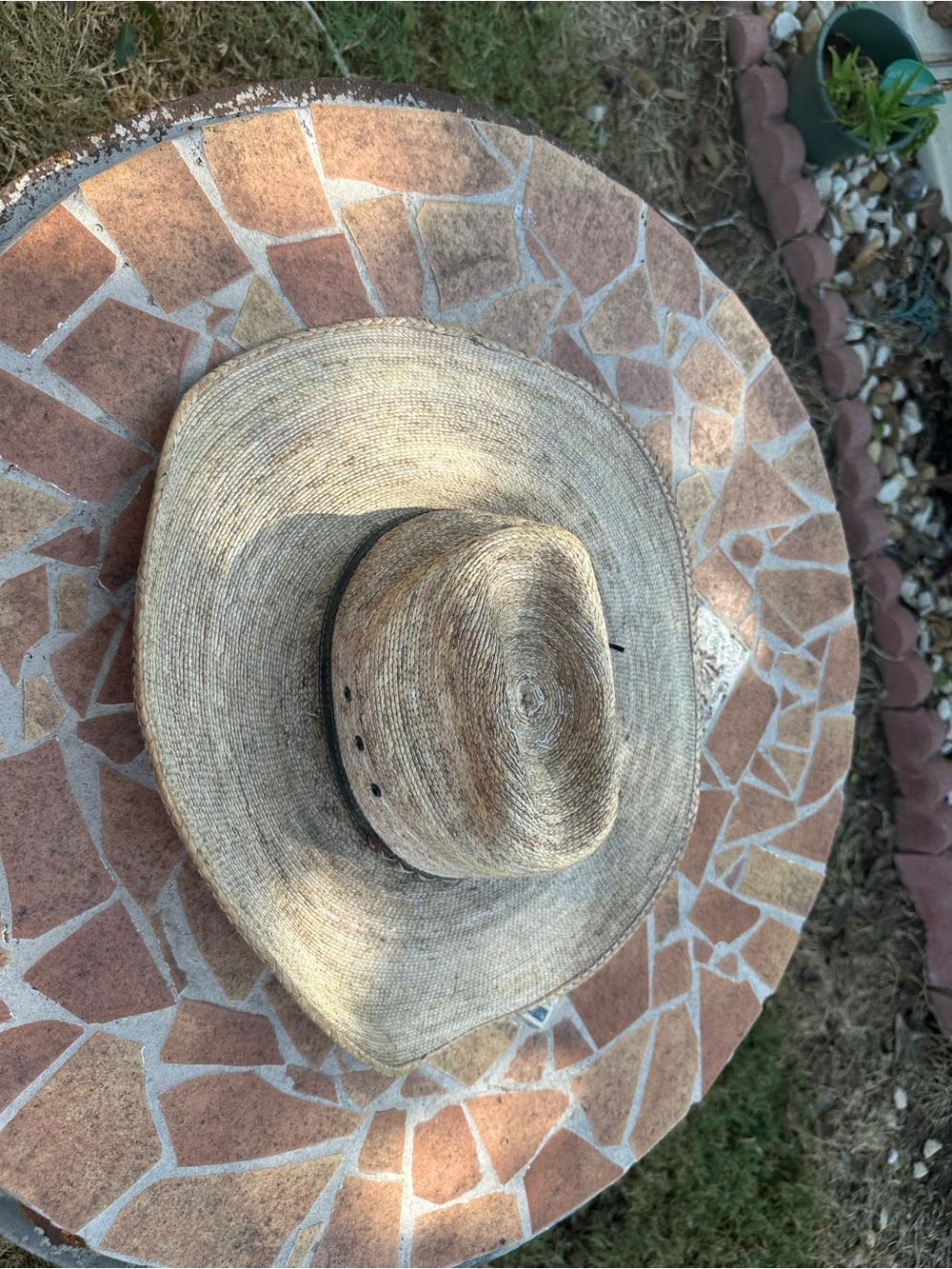 Vintage Larry Mahan 15X Straw Cowboy Hat Cattleman Crease Made in USA